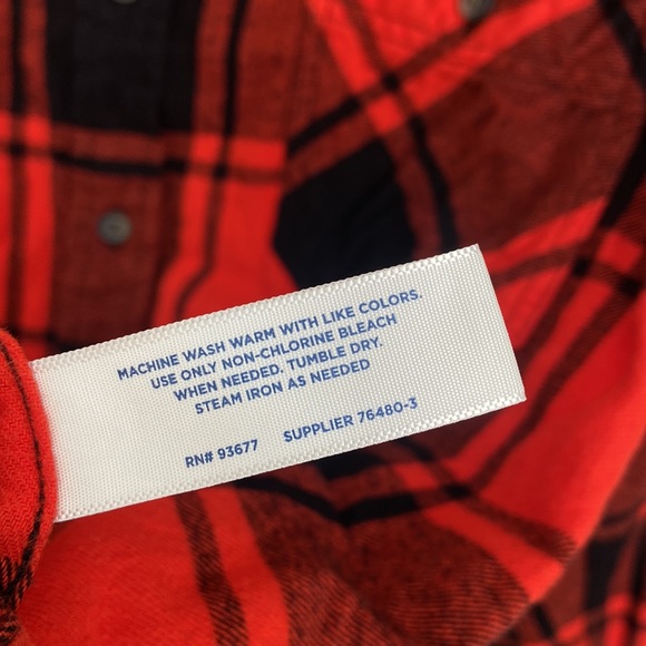 ARIZONA JEAN CO - RED & BLACK BUTTON DOWN - MENS - Picture 10 of 11